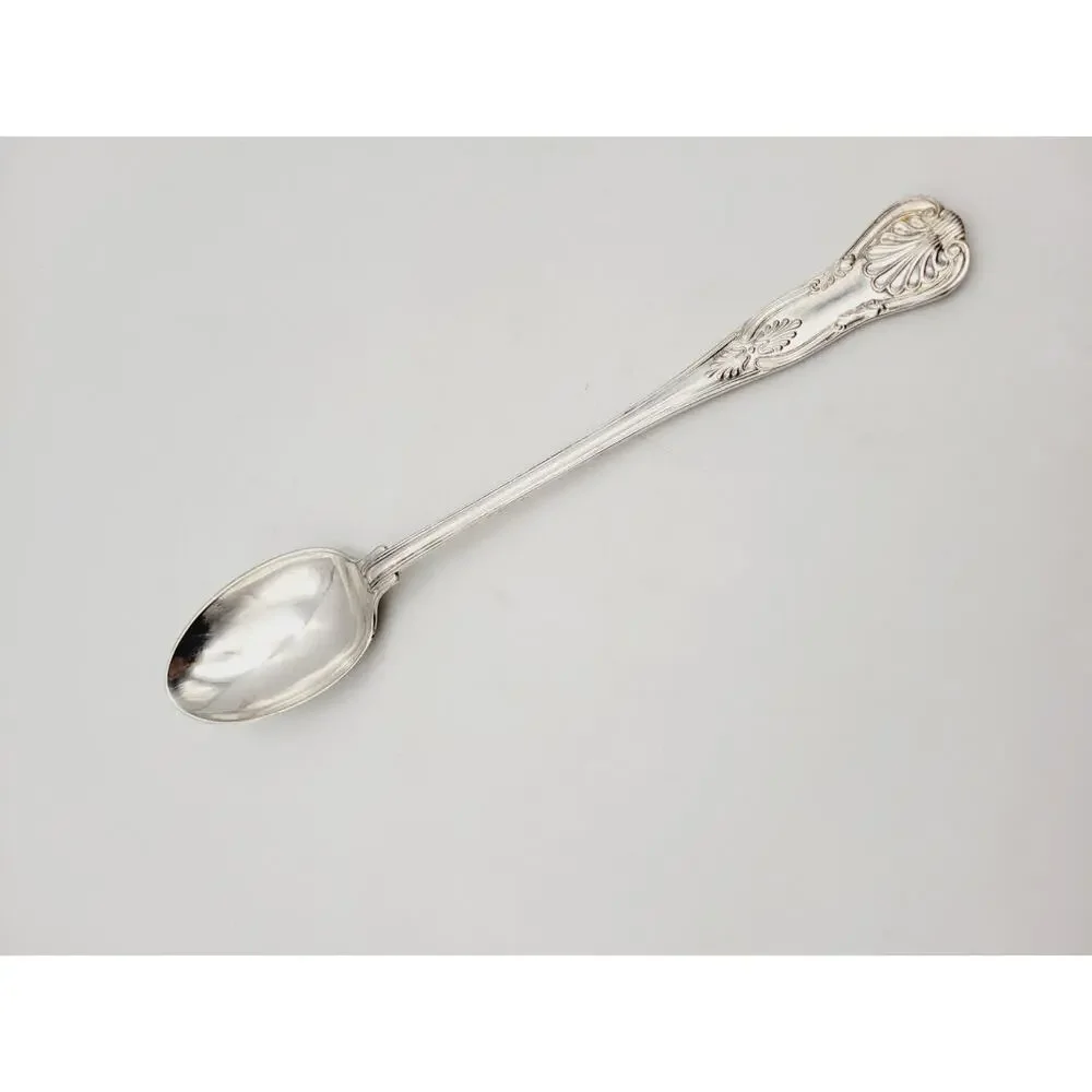 FB Rogers Italy Silverplated Repousse Kings Shell Salad Serving Spoon Discontinu